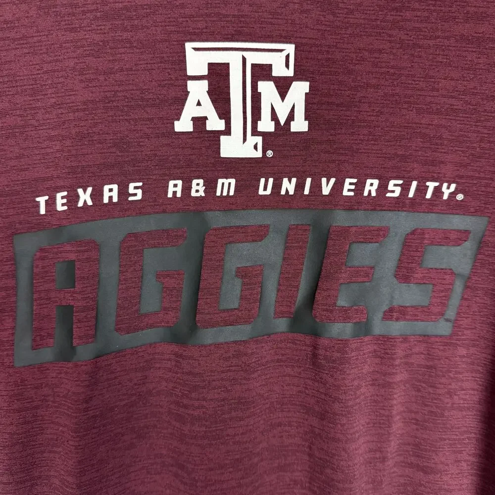 Russell Texas A&M Aggies T-Shirt Men's‎ Medium Maroon Crew Neck Short Sleeve